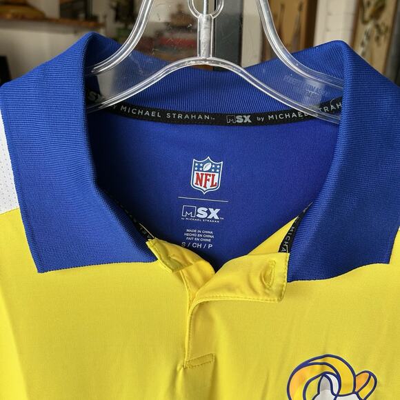 NWT MSX by Michael Strahan NFL Short Sleeve Men's Polo LA Rams Small A458425 - Picture 3 of 16